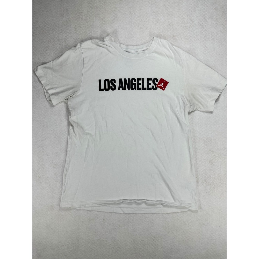 Jordan Mens Los Angeles Jumpman Graphic T-Shirt White L Large Standard Fit